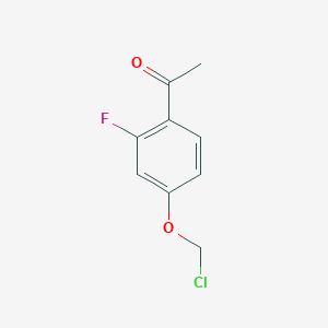 1-[4-(Chloromethoxy)-2-fluorophenyl]ethan-1-one