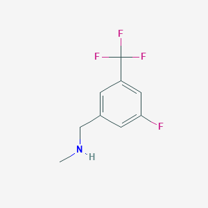 molecular formula C9H9F4N B1323036 1-(3-fluoro-5-(trifluoromethyl)phenyl)-N-methylmethanamine CAS No. 690653-23-7