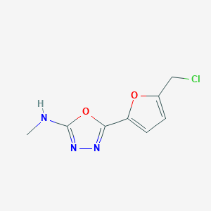 5-[5-(Chloromethyl)furan-2-yl]-N-methyl-1,3,4-oxadiazol-2-amine