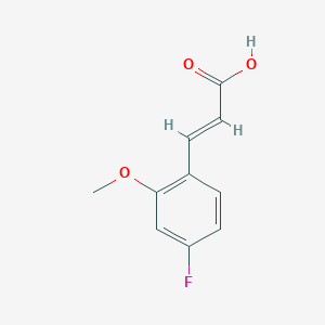 molecular formula C10H9FO3 B1323039 4-氟-2-甲氧基肉桂酸 CAS No. 682804-98-4