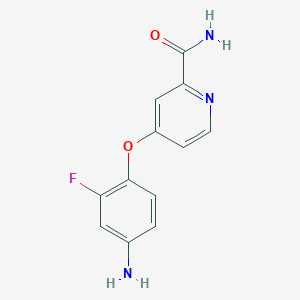 molecular formula C12H10FN3O2 B1323044 4-(4-氨基-2-氟苯氧基)吡啶甲酰胺 CAS No. 868733-71-5