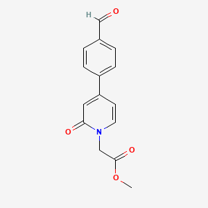 Methyl 2-[4-(4-formylphenyl)-2-oxo-1,2-dihydropyridin-1-yl]acetate