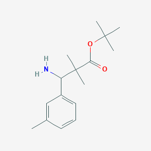 tert-Butyl 3-amino-2,2-dimethyl-3-(3-methylphenyl)propanoate