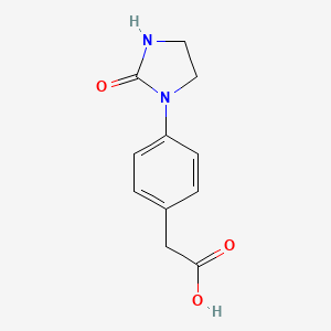 molecular formula C11H12N2O3 B1323049 2-(4-(2-氧代咪唑烷-1-基)苯基)乙酸 CAS No. 492445-92-8