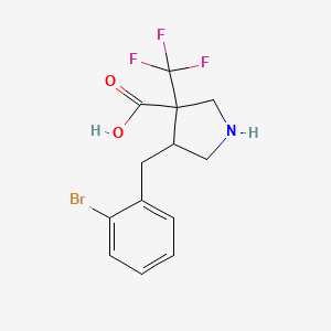 4-[(2-Bromophenyl)methyl]-3-(trifluoromethyl)pyrrolidine-3-carboxylic acid