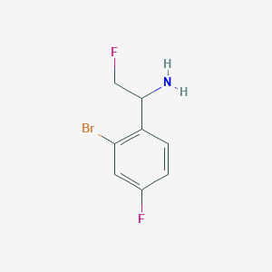 1-(2-Bromo-4-fluorophenyl)-2-fluoroethan-1-amine