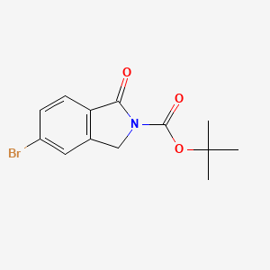 molecular formula C13H14BrNO3 B1323053 5-溴-1-氧代异吲哚啉-2-羧酸叔丁酯 CAS No. 864866-80-8