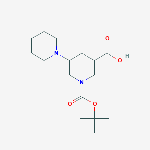 1-[(tert-Butoxy)carbonyl]-5-(3-methylpiperidin-1-yl)piperidine-3-carboxylic acid