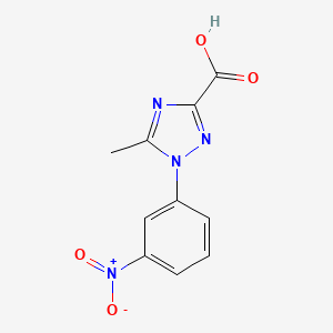 5-Methyl-1-(3-nitrophenyl)-1H-1,2,4-triazole-3-carboxylic acid