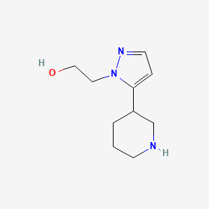 2-[5-(piperidin-3-yl)-1H-pyrazol-1-yl]ethan-1-ol