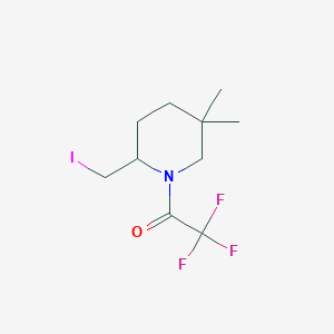 2,2,2-Trifluoro-1-[2-(iodomethyl)-5,5-dimethylpiperidin-1-yl]ethan-1-one