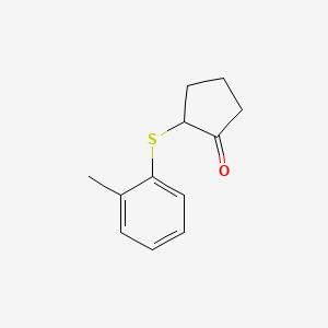 2-[(2-Methylphenyl)sulfanyl]cyclopentan-1-one