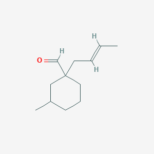 1-(But-2-en-1-yl)-3-methylcyclohexane-1-carbaldehyde