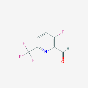 molecular formula C7H3F4NO B1323070 3-Fluoro-6-(trifluoromethyl)picolinaldehyde CAS No. 1227585-11-6