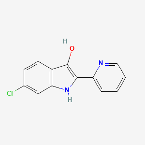 6-chloro-2-(pyridin-2-yl)-1H-indol-3-ol