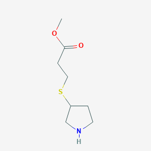 Methyl 3-(pyrrolidin-3-ylsulfanyl)propanoate