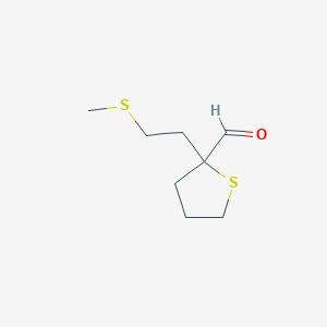 2-[2-(Methylsulfanyl)ethyl]thiolane-2-carbaldehyde