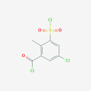 5-Chloro-3-(chlorosulfonyl)-2-methylbenzoyl chloride