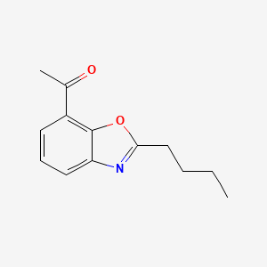 molecular formula C13H15NO2 B1323076 1-(2-Butyl-1,3-benzoxazol-7-yl)-1-ethanone CAS No. 952182-90-0