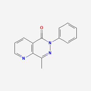 molecular formula C14H11N3O B13230836 8-Methyl-6-phenyl-5H,6H-pyrido[2,3-d]pyridazin-5-one 