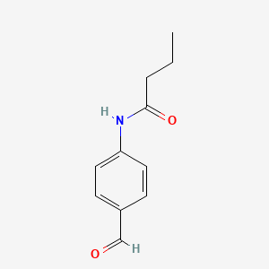 molecular formula C11H13NO2 B13230840 Butanamide, N-(4-formylphenyl)- 