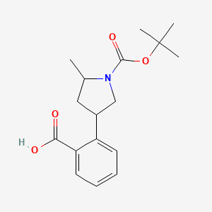 2-{1-[(Tert-butoxy)carbonyl]-5-methylpyrrolidin-3-yl}benzoic acid