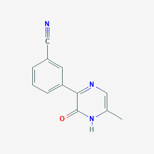 3-(5-Methyl-3-oxo-3,4-dihydropyrazin-2-yl)benzonitrile