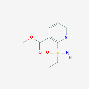 molecular formula C9H12N2O3S B13230896 Methyl 2-[ethyl(imino)oxo-lambda6-sulfanyl]pyridine-3-carboxylate 