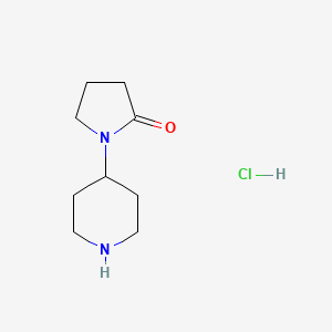 molecular formula C9H17ClN2O B1323090 1-(Piperidin-4-yl)pyrrolidin-2-one hydrochloride CAS No. 548769-02-4