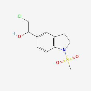 2-chloro-1-(1-methanesulfonyl-2,3-dihydro-1H-indol-5-yl)ethan-1-ol