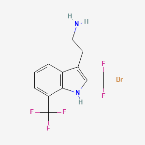 2-[2-(Bromodifluoromethyl)-7-(trifluoromethyl)-1H-indol-3-yl]ethan-1-amine