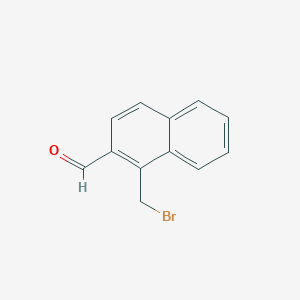 molecular formula C12H9BrO B13231022 1-(Bromomethyl)naphthalene-2-carbaldehyde 