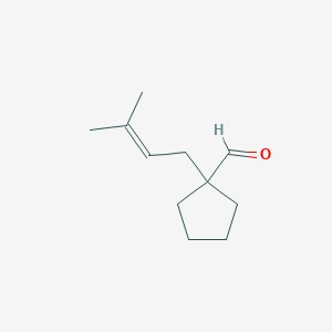 1-(3-Methylbut-2-EN-1-YL)cyclopentane-1-carbaldehyde