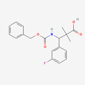 3-{[(Benzyloxy)carbonyl]amino}-3-(3-fluorophenyl)-2,2-dimethylpropanoic acid