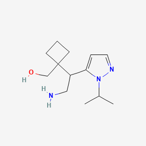 (1-{2-amino-1-[1-(propan-2-yl)-1H-pyrazol-5-yl]ethyl}cyclobutyl)methanol