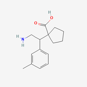 1-[2-Amino-1-(3-methylphenyl)ethyl]cyclopentane-1-carboxylic acid