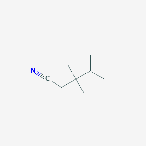 molecular formula C8H15N B13231088 3,3,4-Trimethylpentanenitrile 