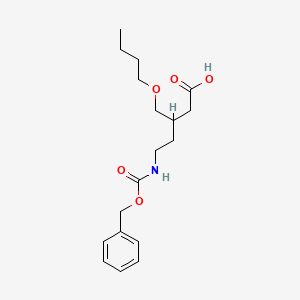 5-{[(Benzyloxy)carbonyl]amino}-3-(butoxymethyl)pentanoic acid