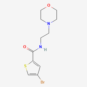 molecular formula C11H15BrN2O2S B1323113 4-Bromo-N-(2-morpholin-4-ylethyl)thiophene-2-carboxamide CAS No. 666721-00-2