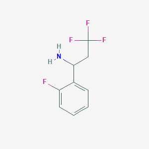 3,3,3-Trifluoro-1-(2-fluorophenyl)propan-1-amine