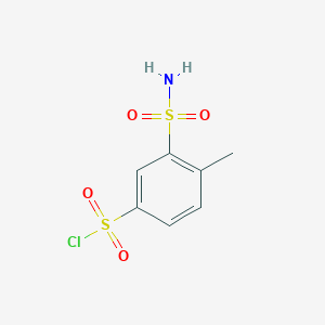 4-Methyl-3-sulfamoylbenzene-1-sulfonyl chloride