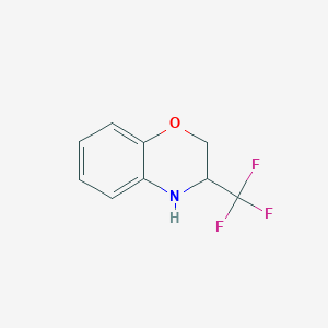 molecular formula C9H8F3NO B13231183 3-(trifluoromethyl)-3,4-dihydro-2H-1,4-benzoxazine 