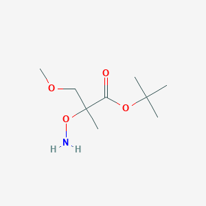 molecular formula C9H19NO4 B13231206 tert-Butyl 2-(aminooxy)-3-methoxy-2-methylpropanoate 