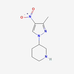 3-(3-Methyl-4-nitro-1H-pyrazol-1-yl)piperidine