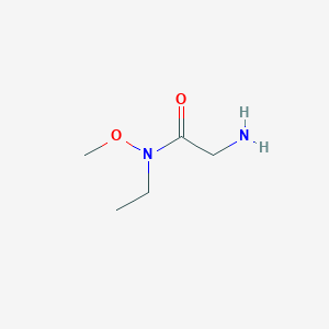 molecular formula C5H12N2O2 B13231281 2-amino-N-ethyl-N-methoxyacetamide 