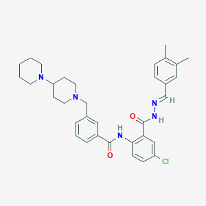 molecular formula C34H40ClN5O2 B1323131 (E)-3-([1,4'-Bipiperidin]-1'-ylmethyl)-N-(4-chloro-2-(2-(3,4-dimethylbenzylidene)hydrazinecarbonyl)phenyl)benzamide CAS No. 773063-99-3