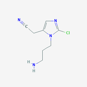 2-[1-(3-Aminopropyl)-2-chloro-1H-imidazol-5-yl]acetonitrile