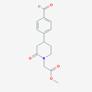 Methyl 2-[4-(4-formylphenyl)-2-oxopiperidin-1-yl]acetate