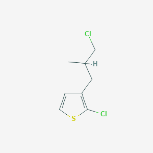 2-Chloro-3-(3-chloro-2-methylpropyl)thiophene