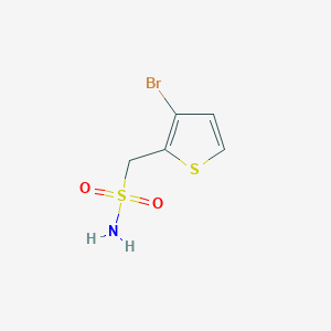 molecular formula C5H6BrNO2S2 B13231380 (3-Bromothiophen-2-yl)methanesulfonamide 